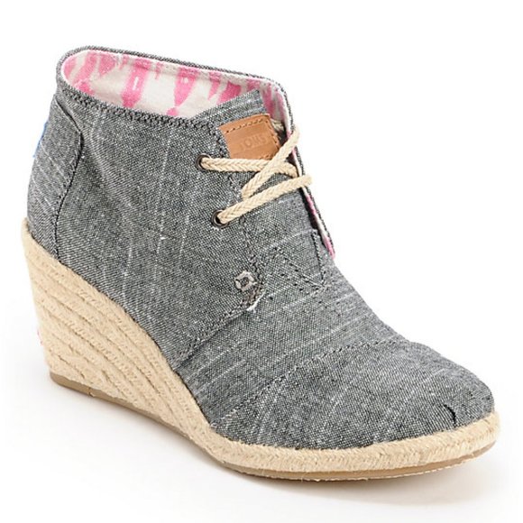Toms Shoes - TOMS Women's Desert Wedge Chambray Shoe